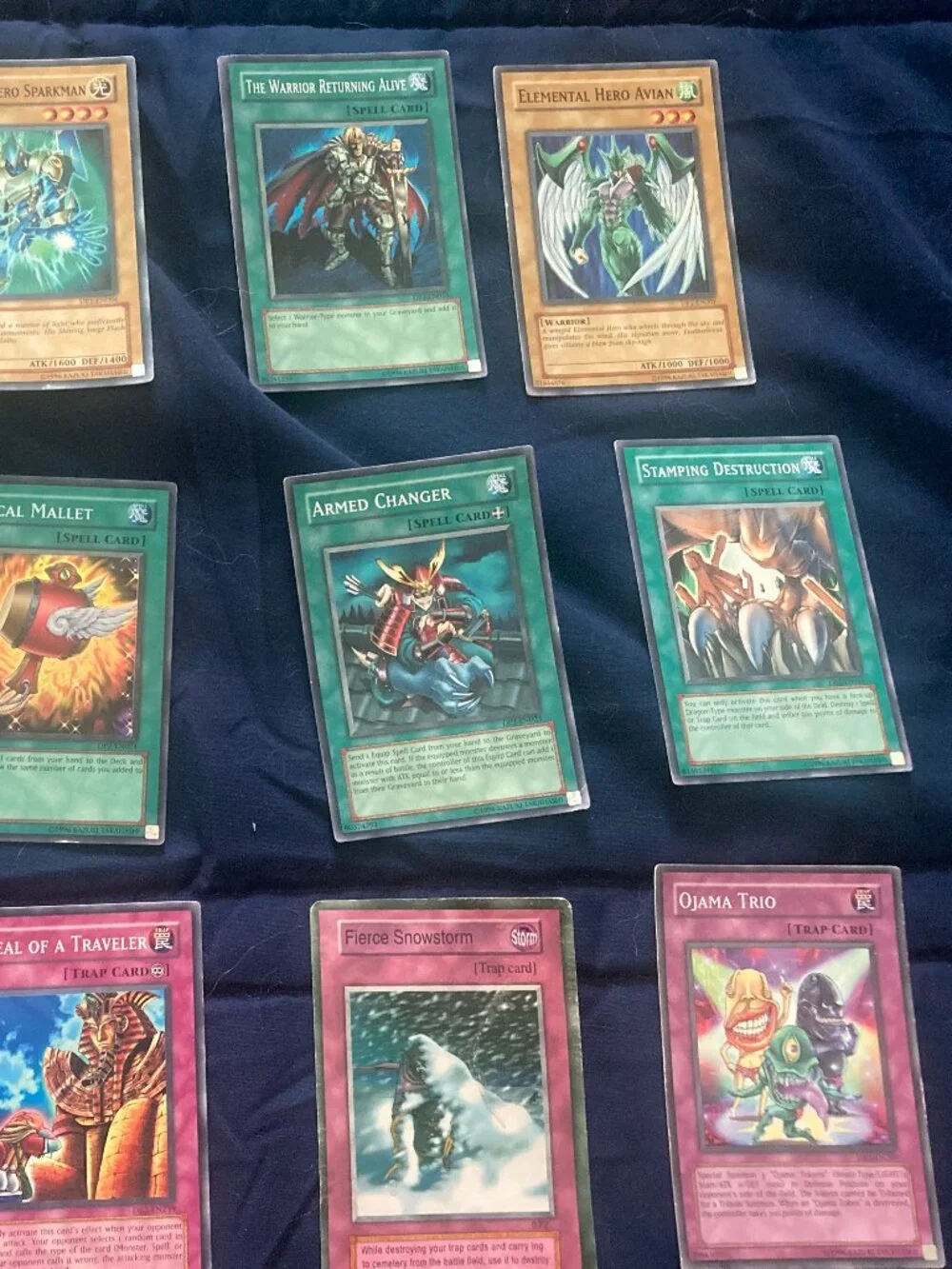 12 Yu-Gi-Oh 1996 Cards of all Kinds